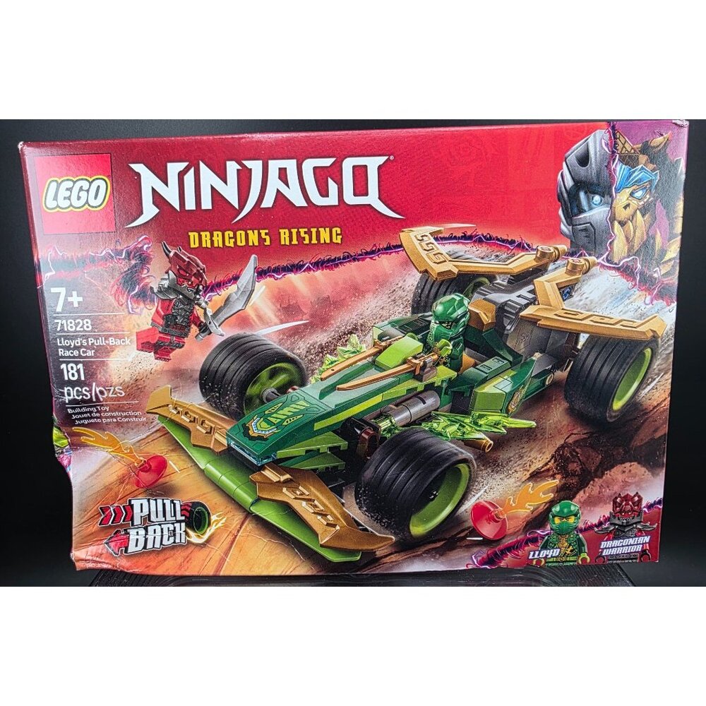 LEGO 71828 Ninjago Lloyd’s Pull-Back Race Car Building Set 181pcs Toy